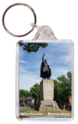 Winchester - Hampshire - Double Sided Large Keyring Key Fob Chain Ring Gift Present Souvenir E2