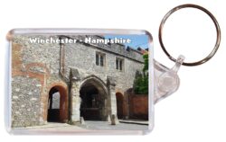 Winchester - Hampshire - Double Sided Large Keyring Key Fob Chain Ring Gift Present Souvenir E3