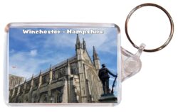 Winchester - Hampshire - Double Sided Large Keyring Key Fob Chain Ring Gift Present Souvenir E4