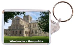Winchester Cathedral - Hampshire - Double Sided Large Keyring Key Fob Chain Ring Gift Present Souvenir E5