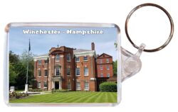 Winchester Cathedral - Hampshire - Double Sided Large Keyring Key Fob Chain Ring Gift Present Souvenir E7