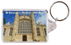 St George's Chapel - Windsor Castle - Double Sided Large Keyring Key Fob Chain Ring Gift Present Souvenir E1