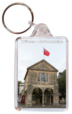 Witney - Oxfordshire - Double Sided Large Keyring Key Fob Chain Ring Gift Present Souvenir E3