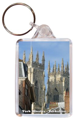 York - Yorkshire - Double Sided Large Keyring Key Fob Chain Ring Gift Present Souvenir E2