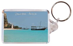 Zanzibar - Africa - Double Sided Large Keyring Key Fob Chain Ring Gift Present Souvenir Z1