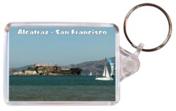 Alcatraz - San Francisco - California - USA - Double Sided Large Keyring Key Fob Chain Ring Gift Present Souvenir US2