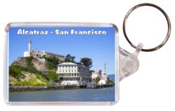Alcatraz - San Francisco - California - USA - Double Sided Large Keyring Key Fob Chain Ring Gift Present Souvenir US3