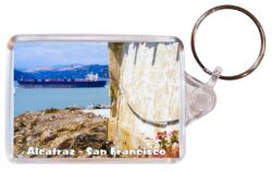 Alcatraz - San Francisco - California - USA - Double Sided Large Keyring Key Fob Chain Ring Gift Present Souvenir US4