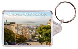 Alcatraz - San Francisco - California - USA - Double Sided Large Keyring Key Fob Chain Ring Gift Present Souvenir US5