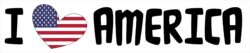 I Love America - Car Bumper Laptop Window Decal Sticker Heart Flag