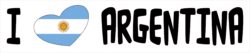 I Love Argentina - Car Bumper Laptop Window Decal Sticker Heart Flag