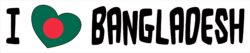 I Love Bangladesh - Car Bumper Laptop Window Decal Sticker Heart Flag