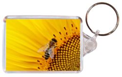 Cute Bee/Bees - Double Sided Large Keyring Key Fob Chain Ring Gift Present Souvenir M2