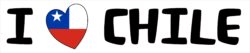 I Love Chile - Car Bumper Laptop Window Decal Sticker Heart Flag