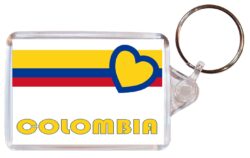 Love Colombia/Colombian Towns & Cities Flag - Double Sided Large Keyring Key Fob Chain Ring Gift Present Souvenir