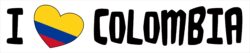 I Love Colombia - Car Bumper Laptop Window Decal Sticker Heart Flag