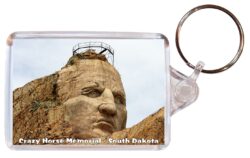 Crazy Horse Memorial - South Dakota - USA - Double Sided Large Keyring Key Fob Chain Ring Gift Present Souvenir US1