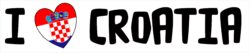 I Love Croatia - Car Bumper Laptop Window Decal Sticker Heart Flag
