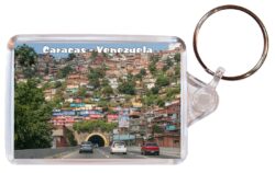 Caracas - Venezuela - Double Sided Large Keyring Key Fob Chain Ring Gift Present Souvenir V2