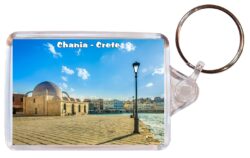 Chania - Crete - Greece - Double Sided Large Keyring Key Fob Chain Ring Gift Present Souvenir G2