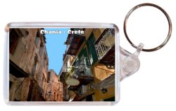 Chania - Crete - Greece - Double Sided Large Keyring Key Fob Chain Ring Gift Present Souvenir G3