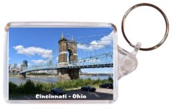 Cincinnati - Ohio - USA - Double Sided Large Keyring Key Fob Chain Ring Gift Present Souvenir US2