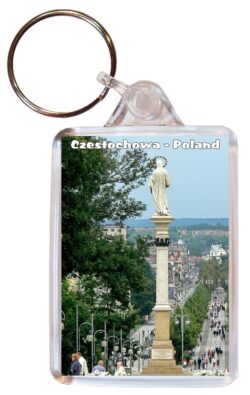 Czestochowa - Poland - Double Sided Large Keyring Key Fob Chain Ring Gift Present Souvenir P3