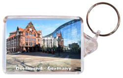 Dortmund - Germany - Double Sided Large Keyring Key Fob Chain Ring Gift Present Souvenir G5