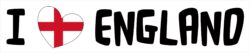I Love England - Car Bumper Laptop Window Decal Sticker Heart Flag