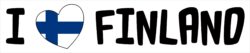 I Love Finland - Car Bumper Laptop Window Decal Sticker Heart Flag