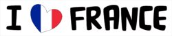 I Love France - Car Bumper Laptop Window Decal Sticker Heart Flag
