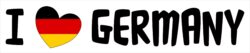 I Love Germany - Car Bumper Laptop Window Decal Sticker Heart Flag