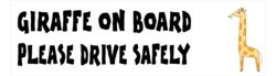 Giraffe on Board - Please Drive Safely - Car Bumper Laptop Window Decal Sticker