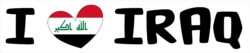 I Love Iraq - Car Bumper Laptop Window Decal Sticker Heart Flag
