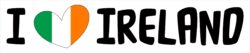 I Love Ireland - Car Bumper Laptop Window Decal Sticker Heart Flag