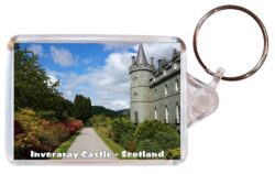 Inveraray Castle - Scotland - Double Sided Large Keyring Key Fob Chain Ring Gift Present Souvenir E1