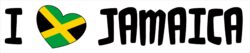 I Love Jamaica - Car Bumper Laptop Window Decal Sticker Heart Flag
