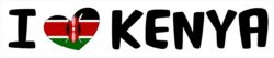 I Love Kenya - Car Bumper Laptop Window Decal Sticker Heart Flag
