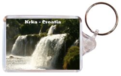 Krka - Croatia - Double Sided Large Keyring Key Fob Chain Ring Gift Present Souvenir C3