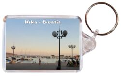 Krka - Croatia - Double Sided Large Keyring Key Fob Chain Ring Gift Present Souvenir C4