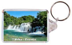 Krka - Croatia - Double Sided Large Keyring Key Fob Chain Ring Gift Present Souvenir C5