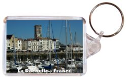 La Rochelle - France - Double Sided Large Keyring Key Fob Chain Ring Gift Present Souvenir F4