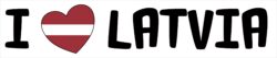 I Love Latvia - Car Bumper Laptop Window Decal Sticker Heart Flag