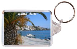 Lasithi - Crete - Greece - Double Sided Large Keyring Key Fob Chain Ring Gift Present Souvenir G1