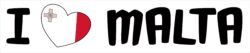 I Love Malta - Car Bumper Laptop Window Decal Sticker Heart Flag