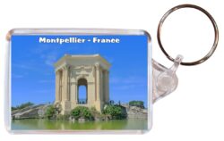 Montpellier - France - Double Sided Large Keyring Key Fob Chain Ring Gift Present Souvenir F3