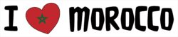 I Love Morocco - Car Bumper Laptop Window Decal Sticker Heart Flag