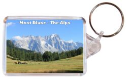 Mont Blanc - The Alps - Double Sided Large Keyring Key Fob Chain Ring Gift Present Souvenir S3