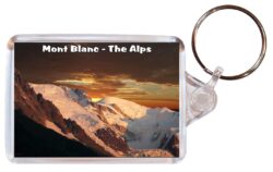 Mont Blanc - The Alps - Double Sided Large Keyring Key Fob Chain Ring Gift Present Souvenir S4