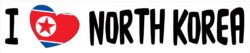 I Love North Korea - Car Bumper Laptop Window Decal Sticker Heart Flag